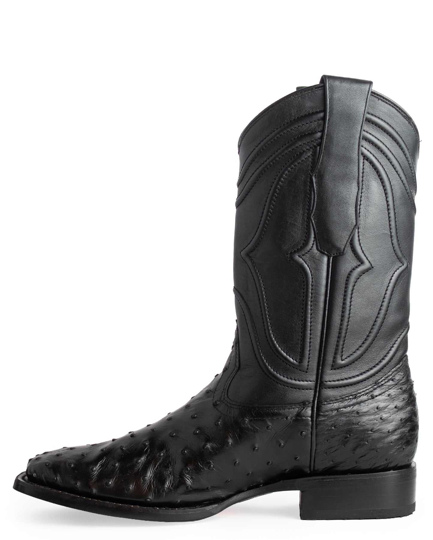 Men's Ke Dressy Wide Square Toe Boot Ostrich Western Boots - 820305