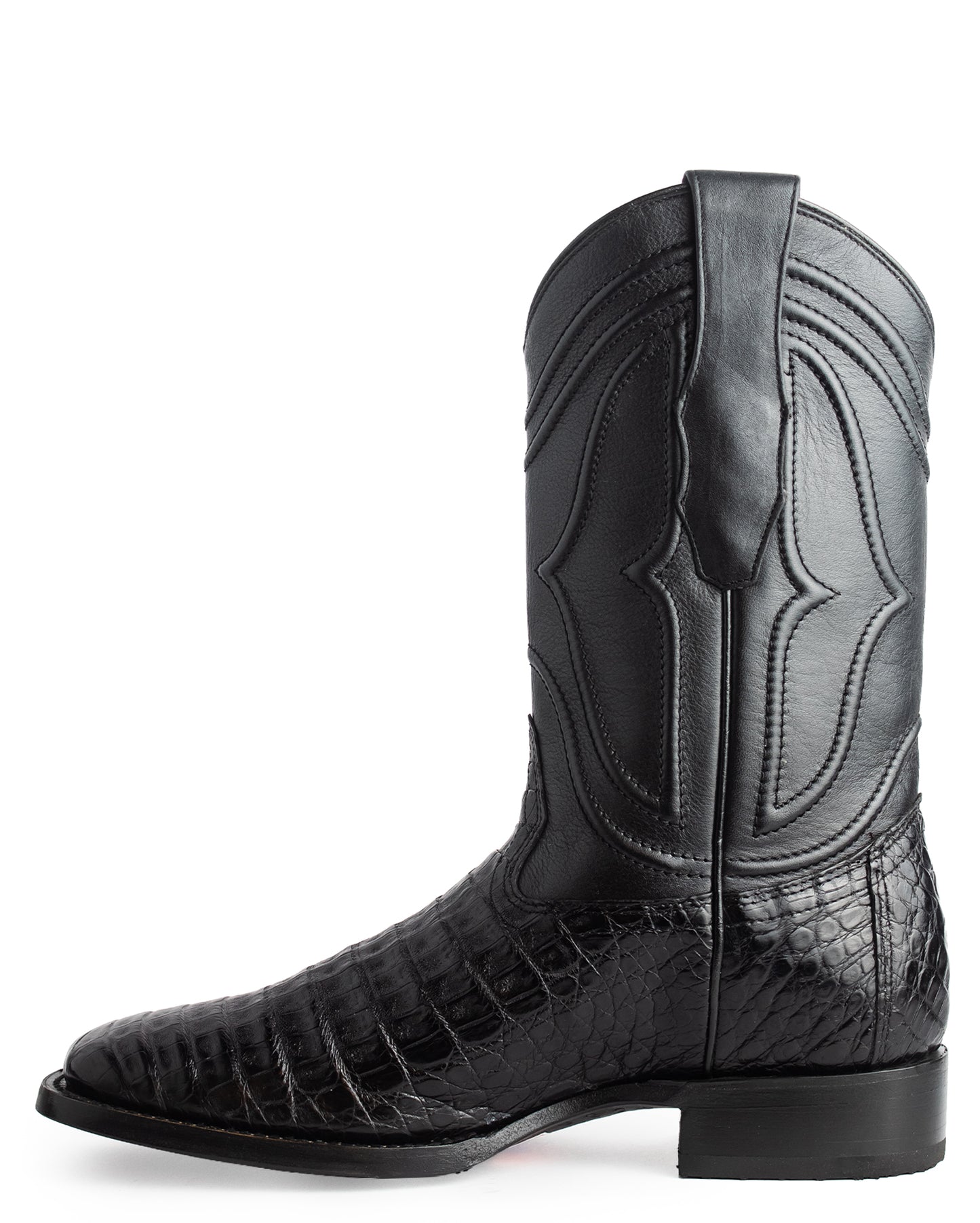 Men's Ke Dressy Wide Square Toe Boot Caiman Belly Western Boots - 828205