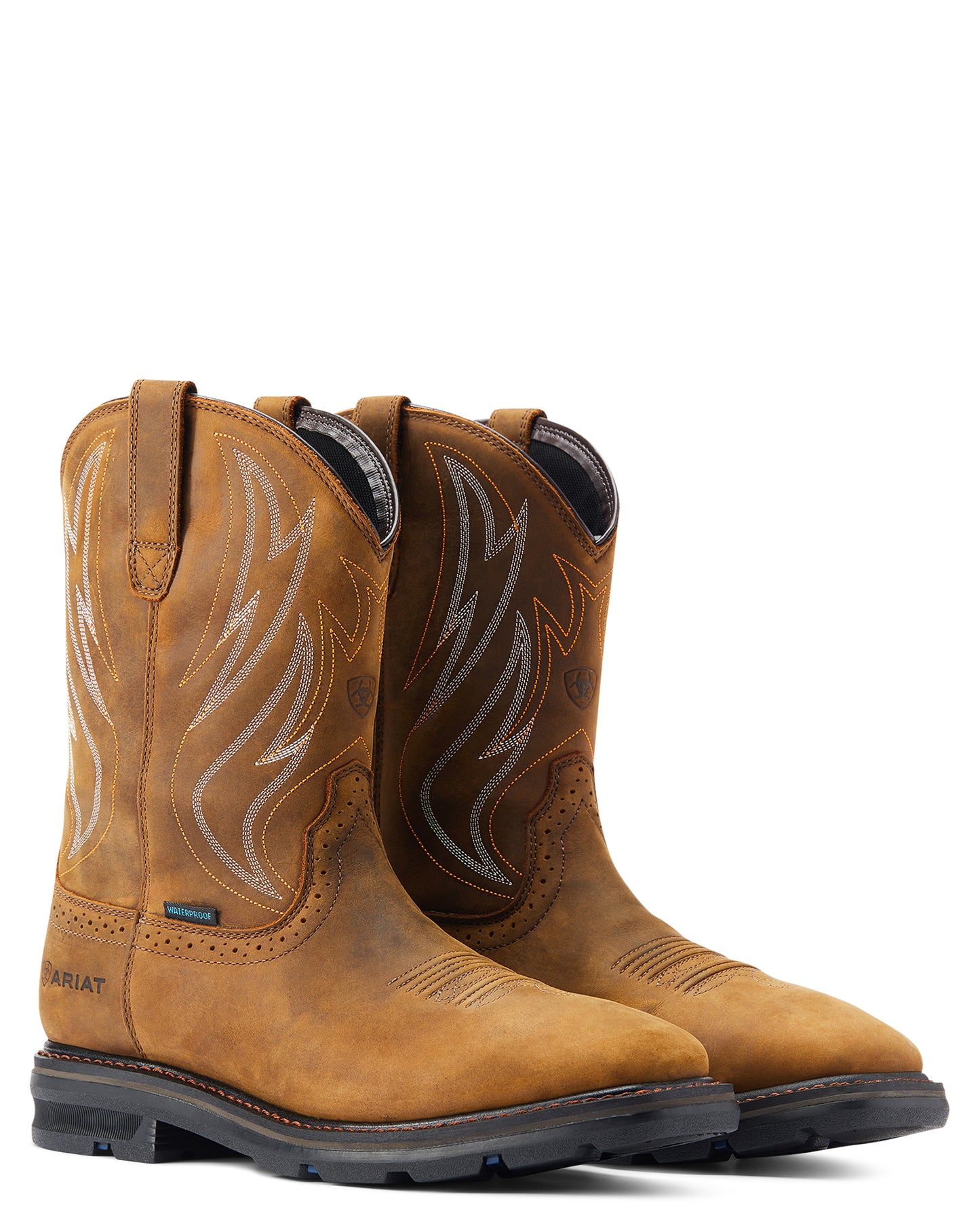 Men's Sierra Shock Shield Waterproof Wide Square Toe Work Boots - 10044545