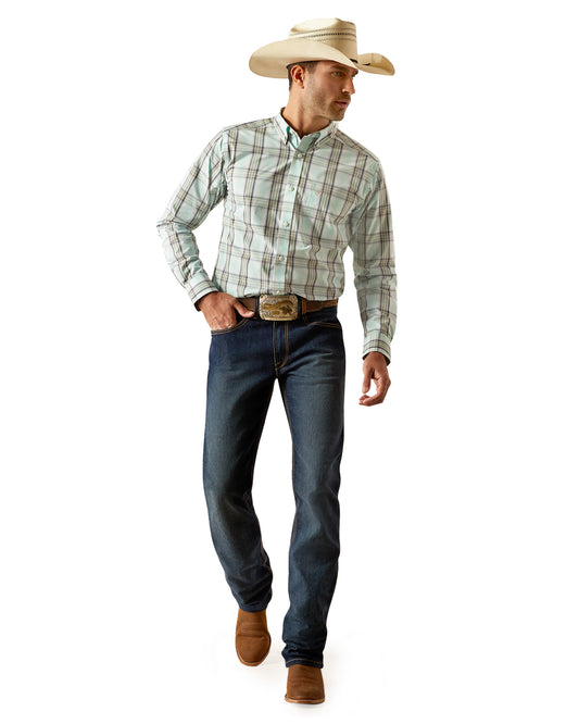 Men's Pro Series Corban Fitted Shirt - 10054808 by Ariat from Skip’s Western Outfitters | ARI-10054808-XS-GREEN