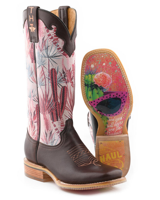 Women's Pinktalicious Western Boots - 14-021-0007-1470 Br by Tin Haul from Skip’s Western Outfitters | KAR-14-021-0007-1470 BR-100-B