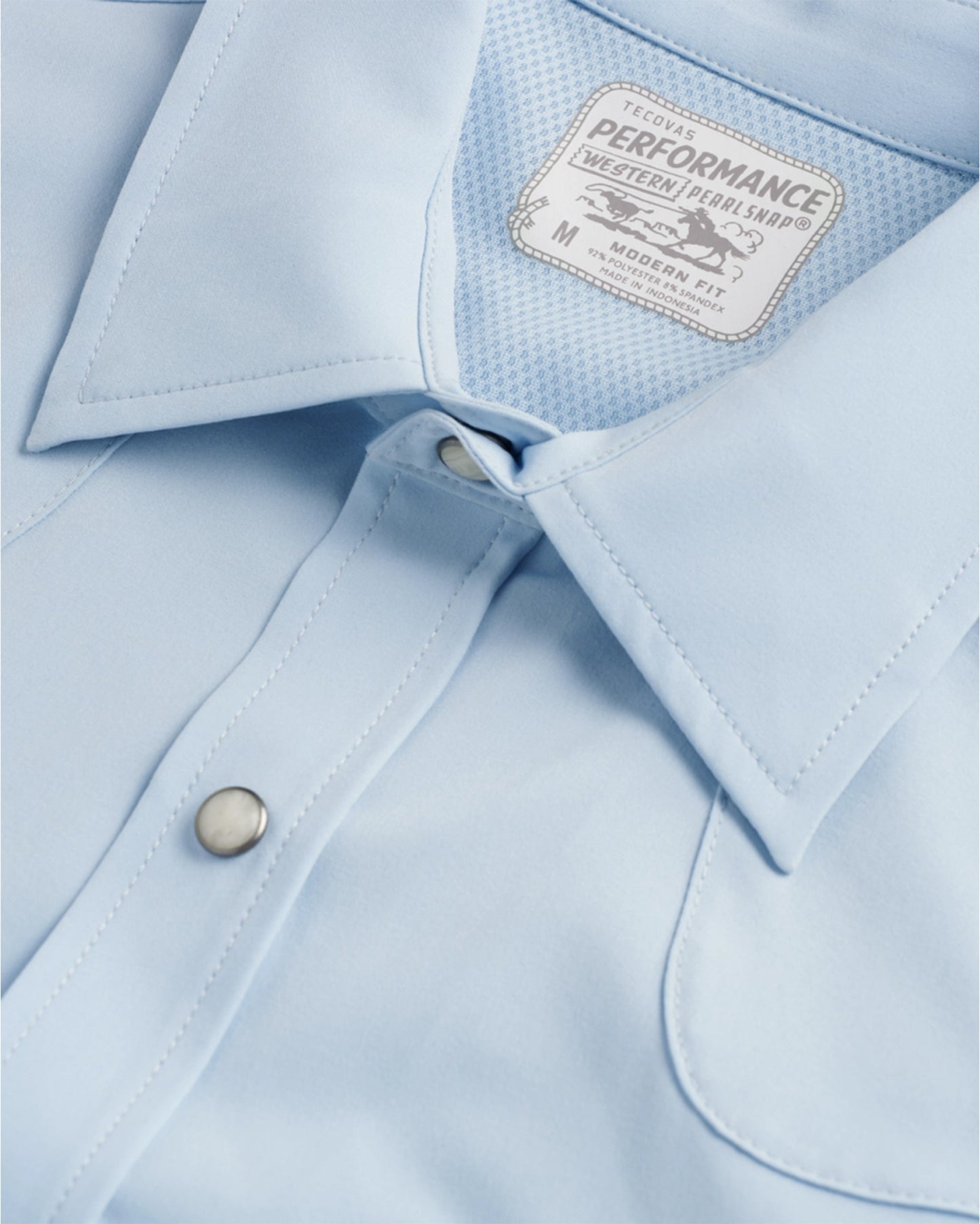 Men's Performance Western Pearl Snap Ls Sky - 40363-Sky