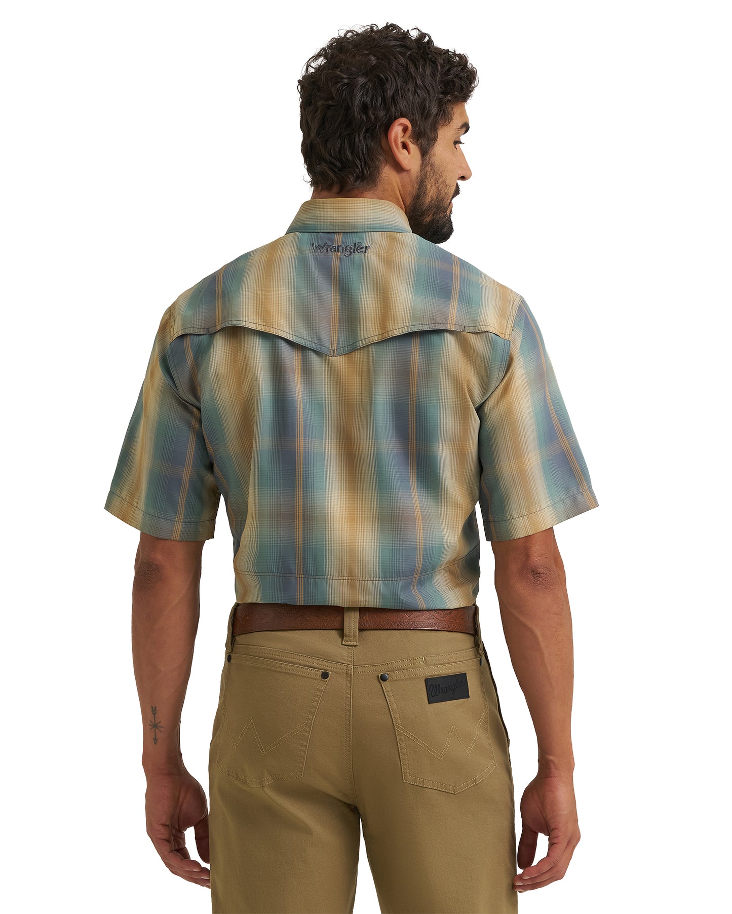 Men's Atg X Wrangler Western Performance Short Sleeve Relaxed Fit Snap Shirt - 112382381