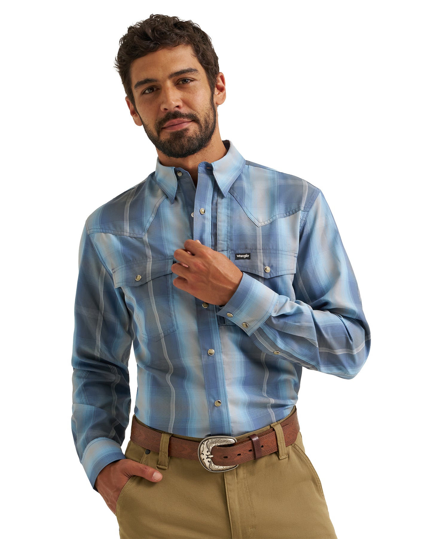 Men's Atg X Wrangler Western Performance Long Sleeve Relaxed Fit Snap Shirt - 112382399
