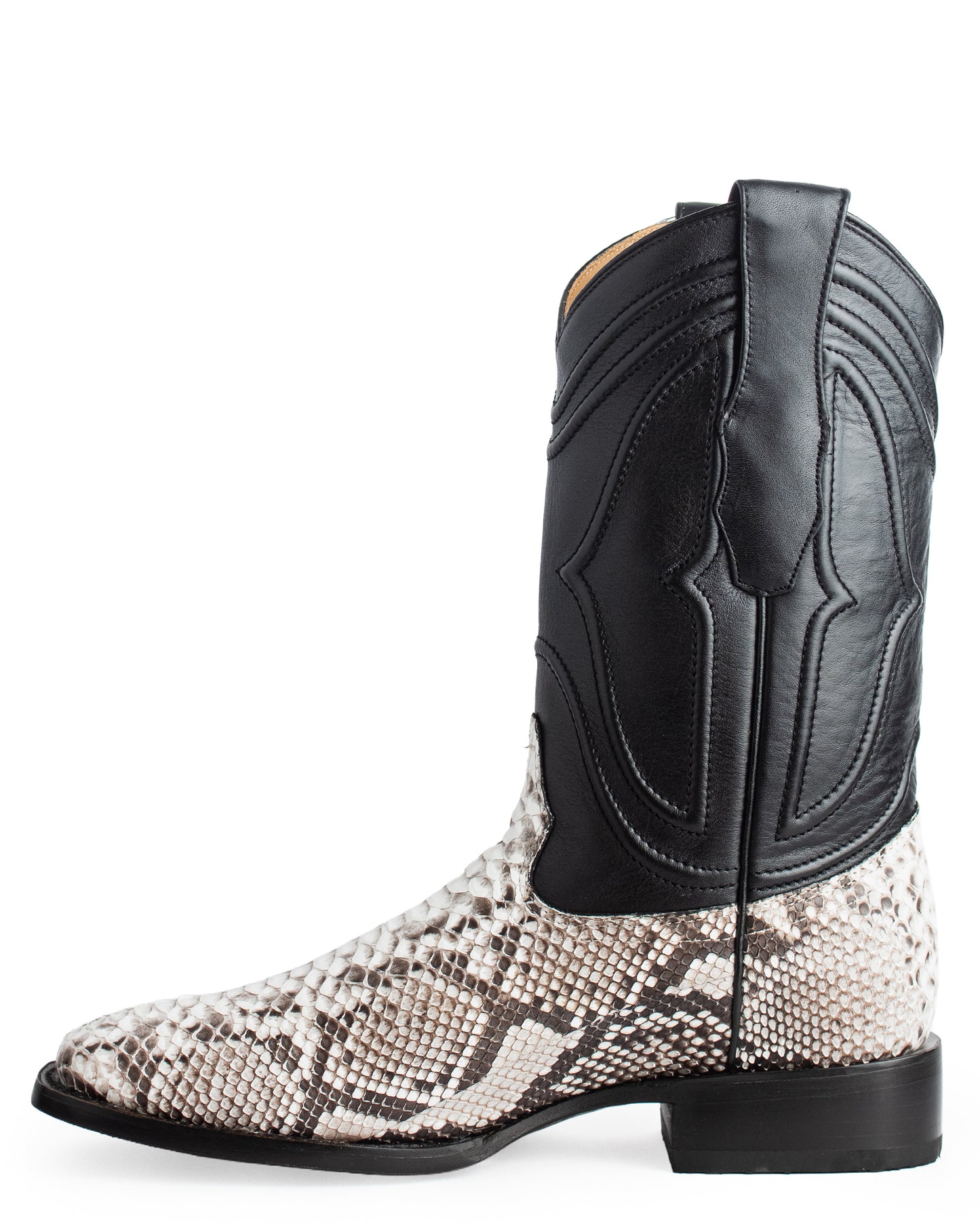 Men's Ke Dressy Wide Square Toe Boot Python Nubuck Western Boots - 82N5749