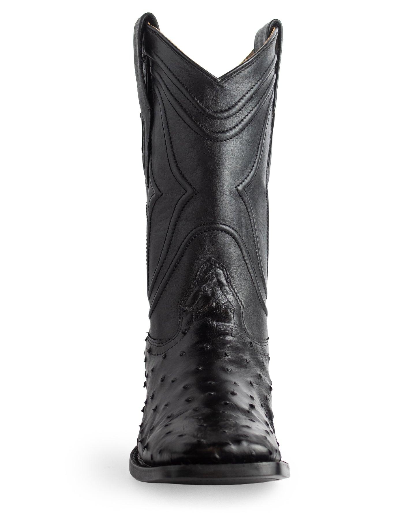 Men's Ke Dressy Wide Square Toe Boot Ostrich Western Boots - 820305