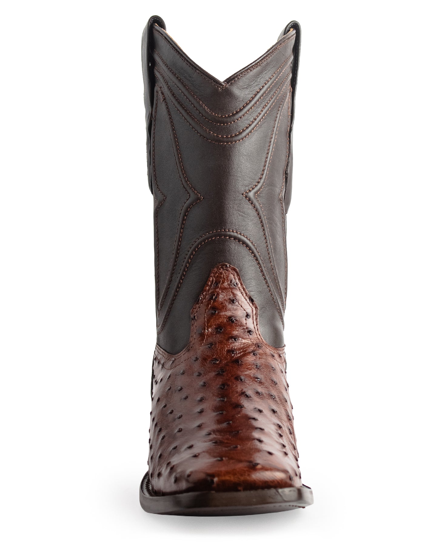 Men's Ke Dressy Wide Square Toe Boot Ostrich Western Boots - 820360