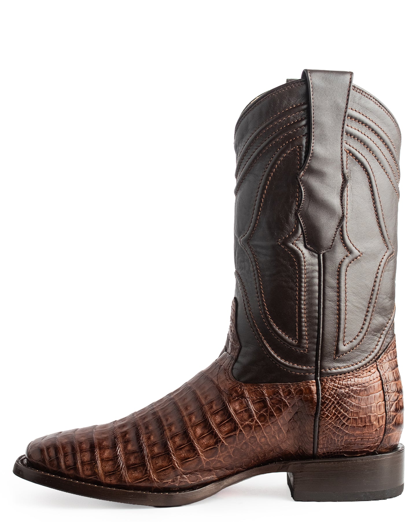 Men's Ke Dressy Wide Square Toe Boot Caiman Belly Western Boots - 828207