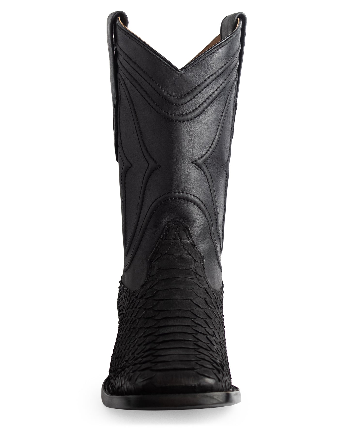 Men's Ke Dressy Wide Square Toe Boot Python Nubuck Western Boots - 82N5705