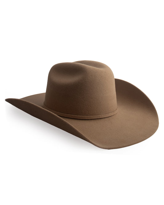 Mesa Pure Wool Pecan Cattleman Crown Western Hat - Mesa-W5-Pecan