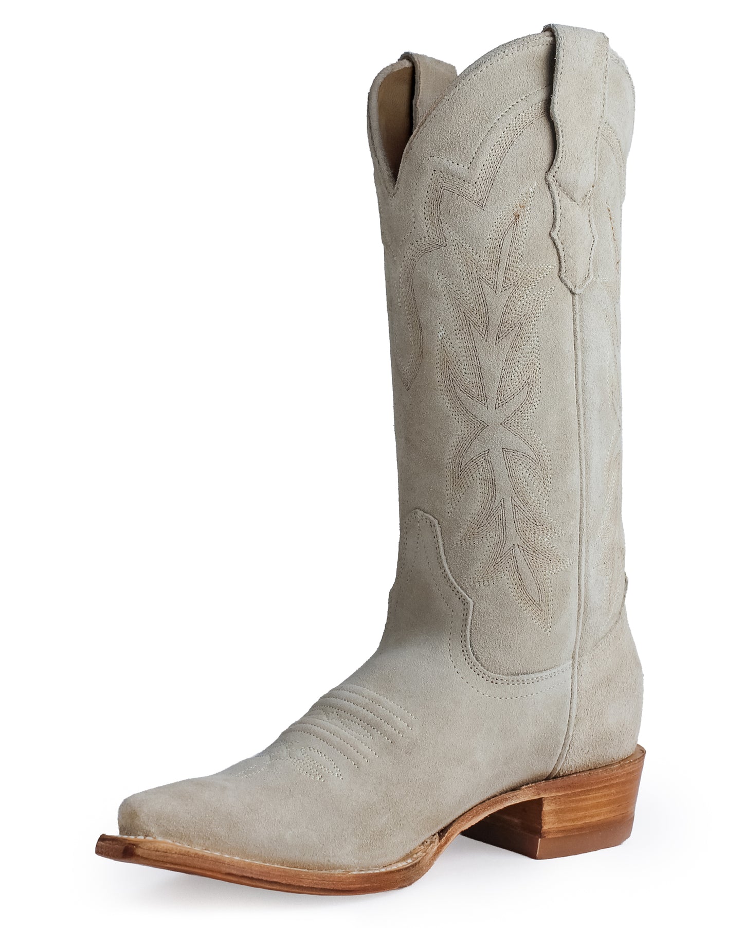 Women's Creme Brulee Suede Vamp And 13"  Shaft Western Boots - 12-021-6105-0207 Ta