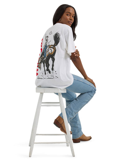 Women's Western Back Graphic Oversized T-Shirt