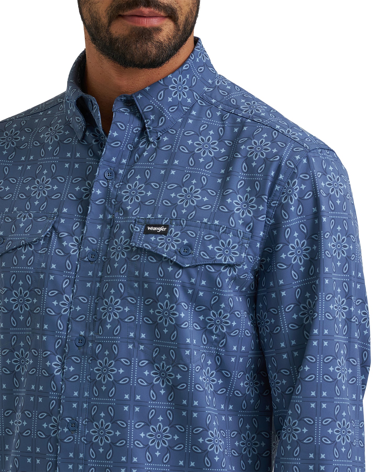 Men's Atg X Wrangler Live In Long Sleeve Regular Fit Button Shirt - 112382421