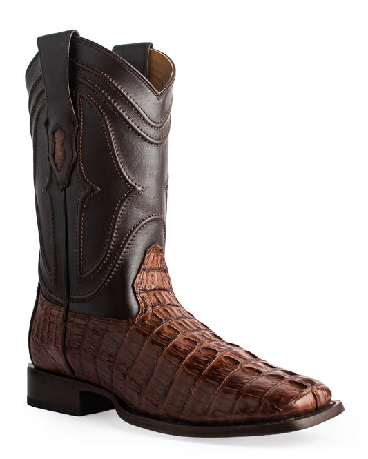 Men's Ke Dressy Wide Square Toe Boot Caiman Tail Western Boots - 820107