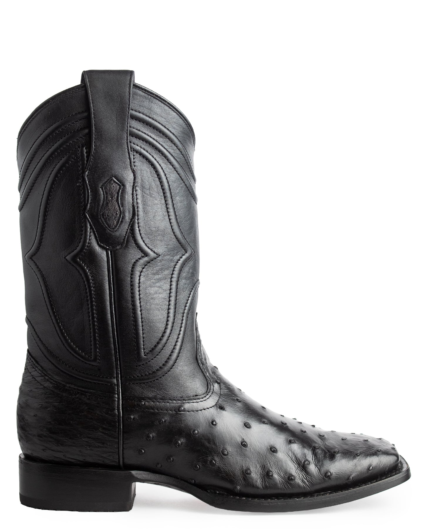 Men's Ke Dressy Wide Square Toe Boot Ostrich Western Boots - 820305