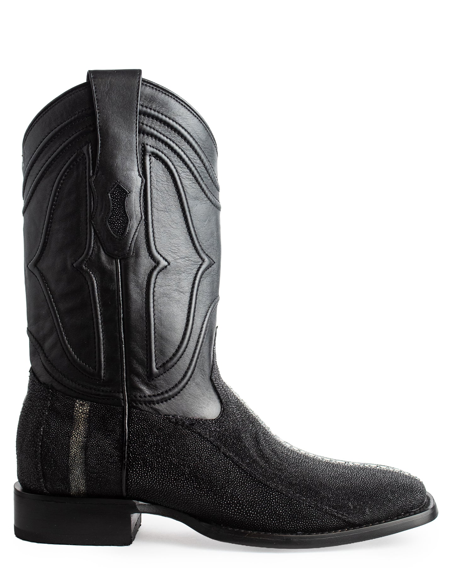 Men's Ke Dressy Wide Square Toe Boot Stringray Row Stone Western Boots - 821105