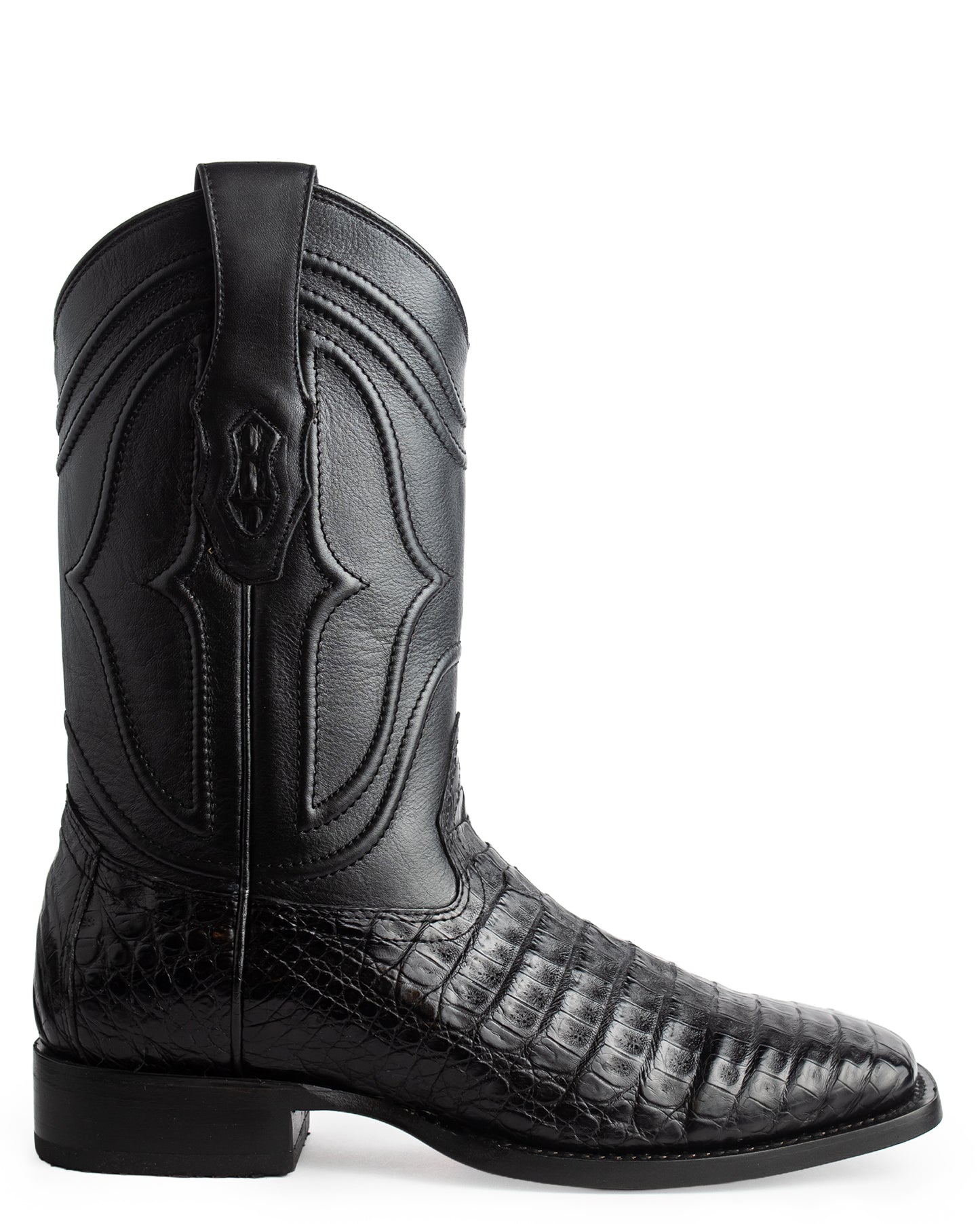 Men's Ke Dressy Wide Square Toe Boot Caiman Belly Western Boots - 828205