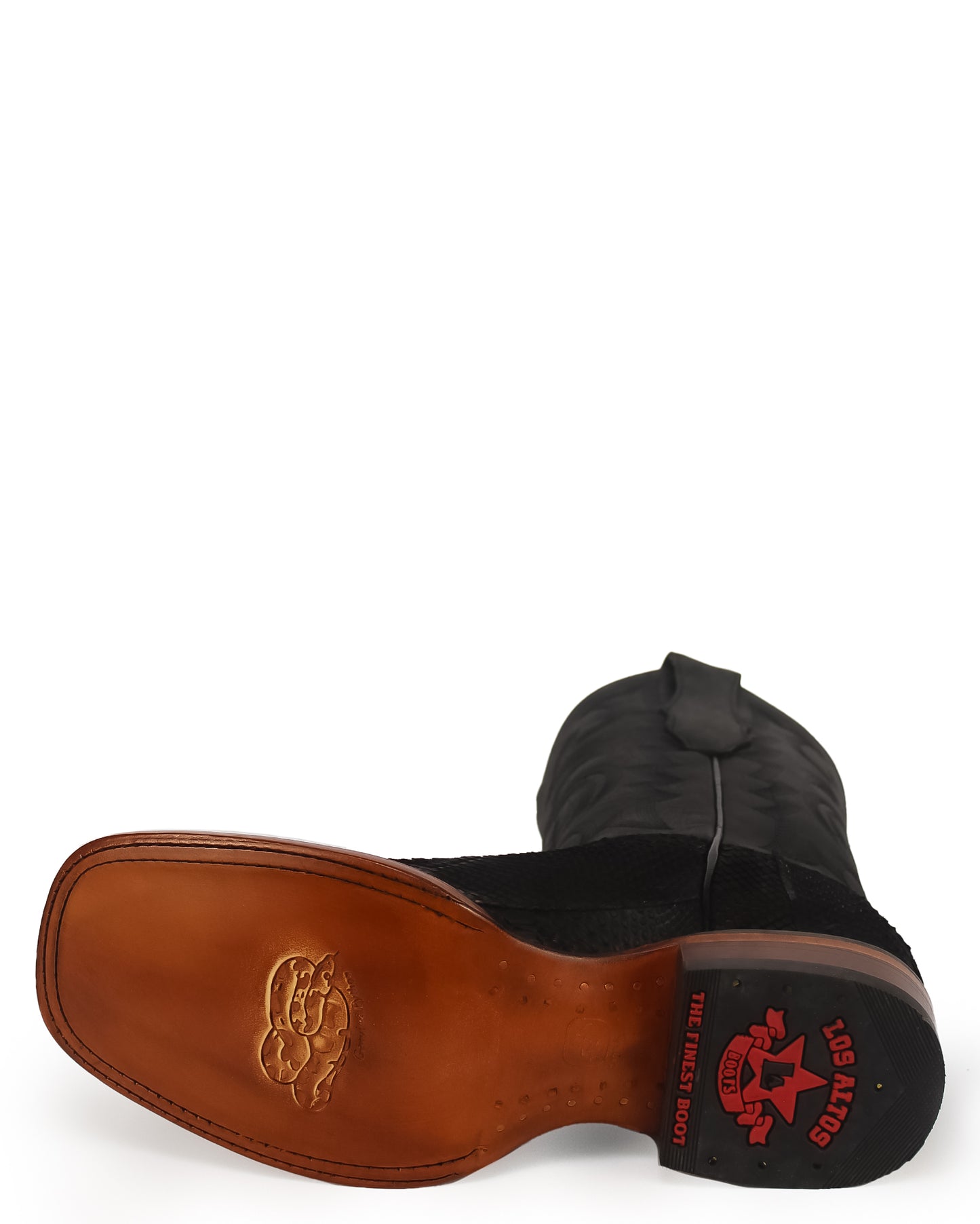 Men's Sueded Exotic Wide Square Toe Western Boots