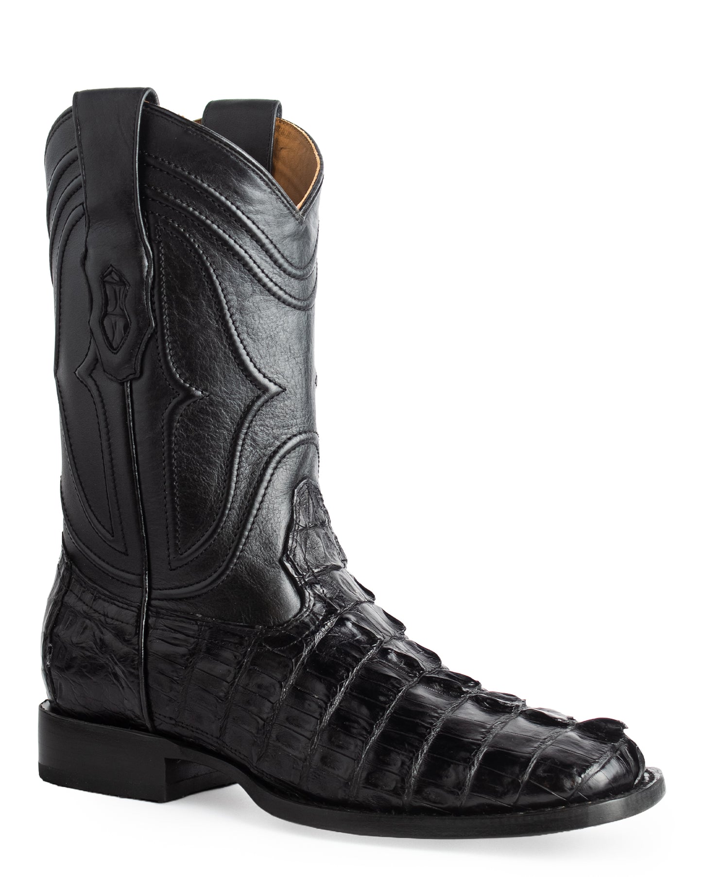 Men's Ke Dressy Wide Square Toe Boot Caiman Tail Western Boots - 820105