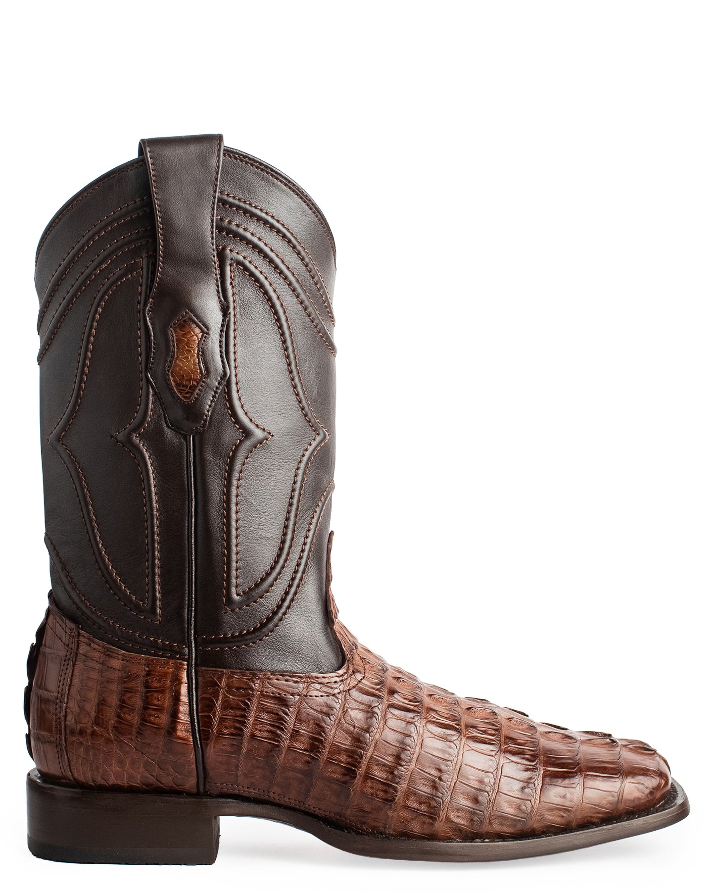 Men's Ke Dressy Wide Square Toe Boot Caiman Tail Western Boots - 820107