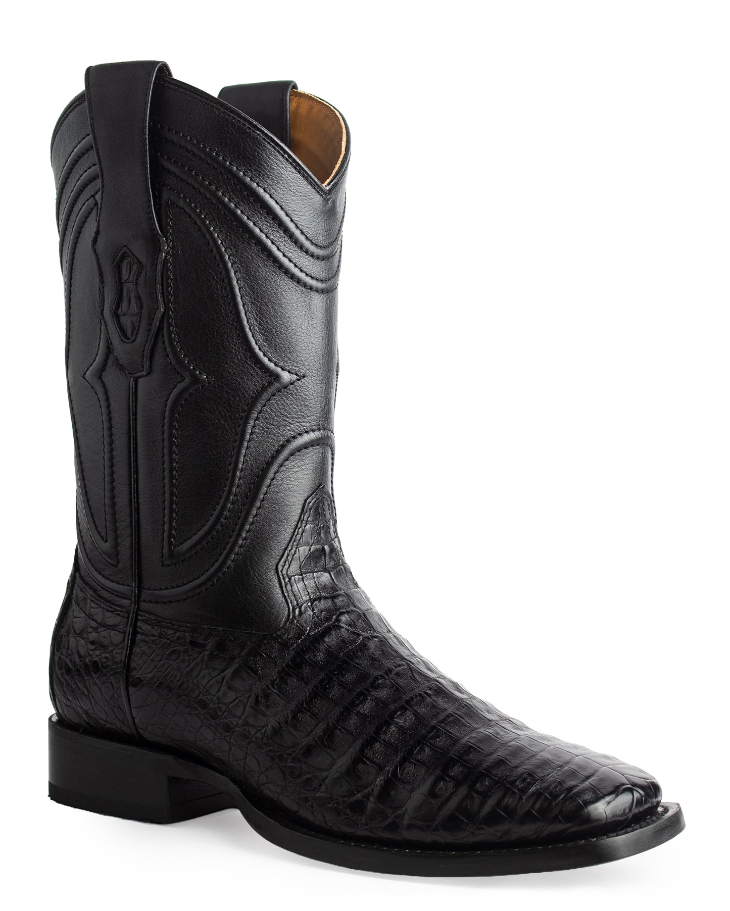 Men's Ke Dressy Wide Square Toe Boot Caiman Belly Western Boots - 828205