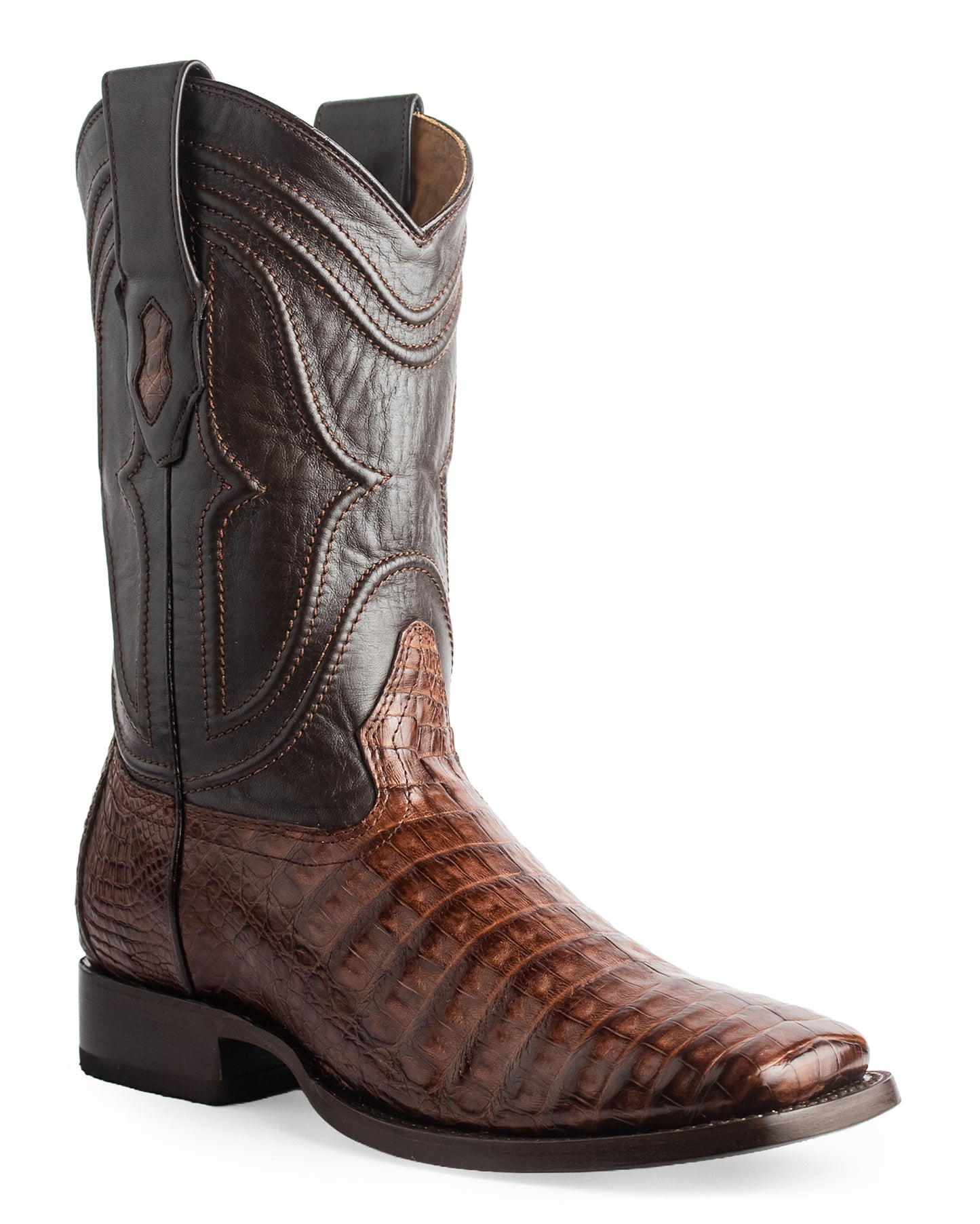 Men's Ke Dressy Wide Square Toe Boot Caiman Belly Western Boots - 828207
