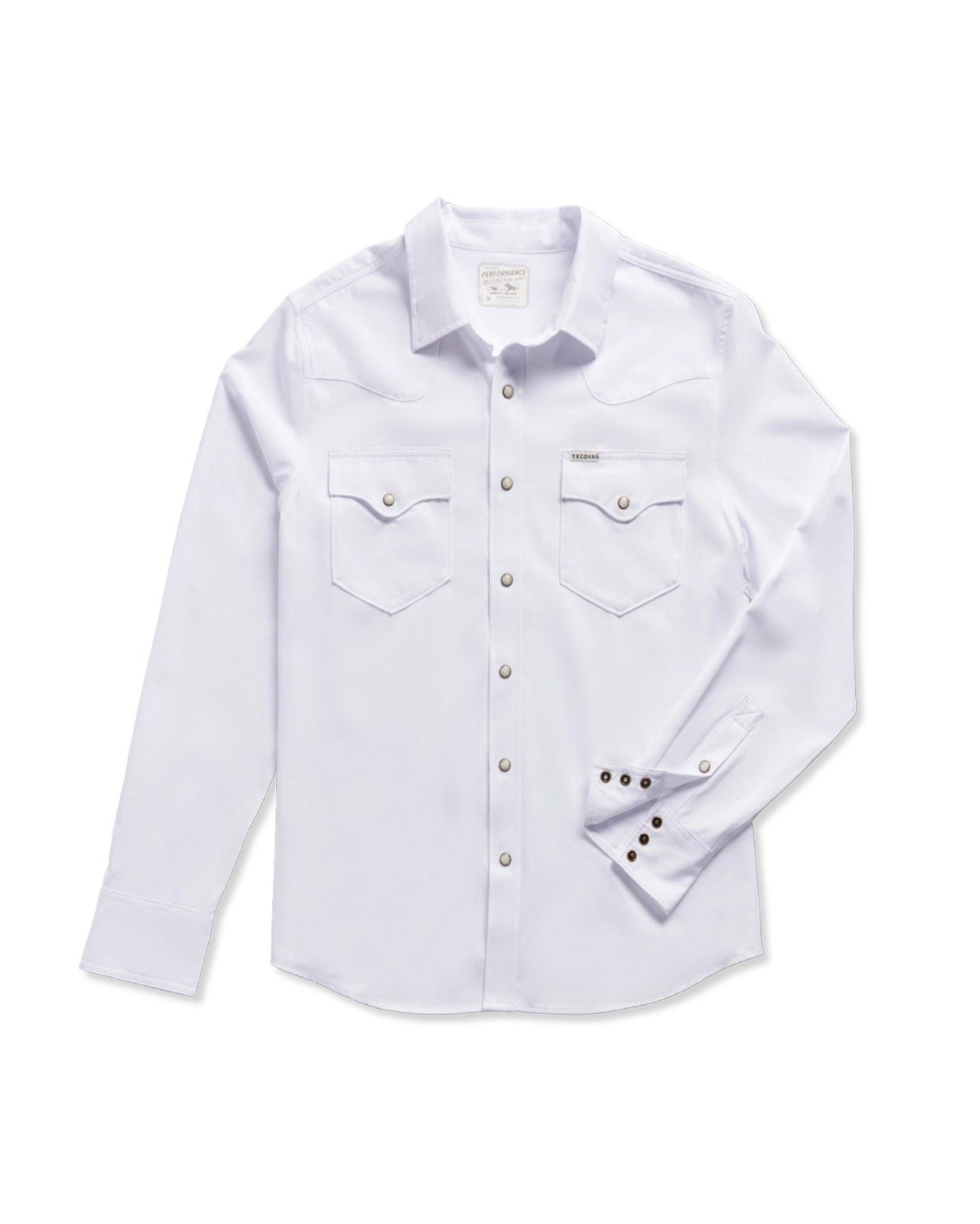 Men's Performance Western Pearl Snap Ls White - 40363-Wht