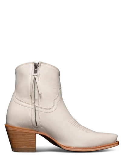 Tecovas Women's The Daisy in Bone Cowhide Western Booties