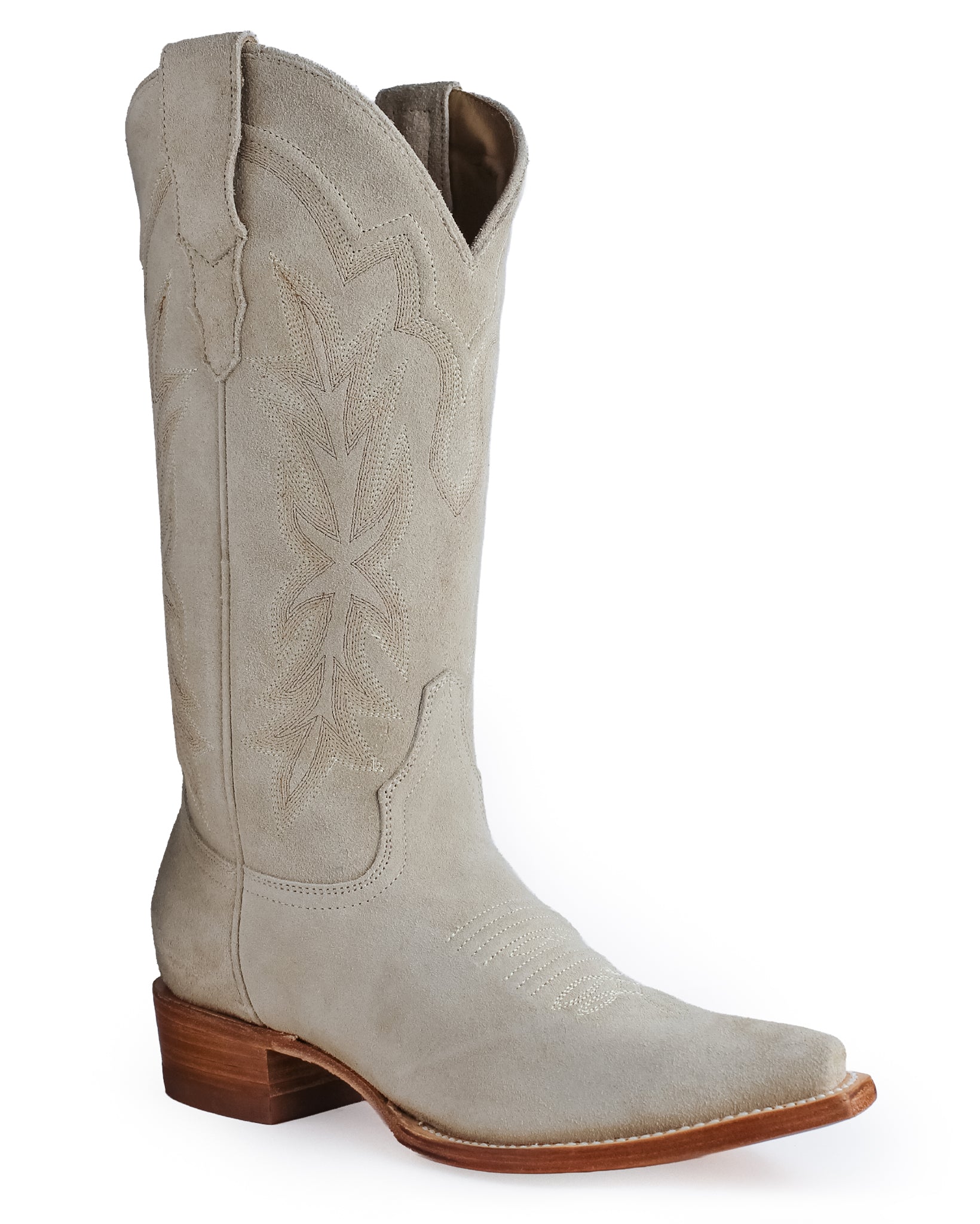 Women's Creme Brulee Suede Vamp And 13" Shaft Western Boots - 12-021-6105-0207 Ta by Stetson from Skip’s Western Outfitters | KAR-12-021-6105-0207 TA-060-M