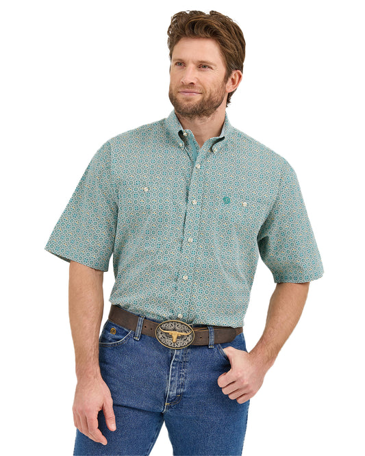 Men's George Strait Print Western Shirt by Wrangler from Skip’s Western Outfitters | WRA-112360060-S-REG