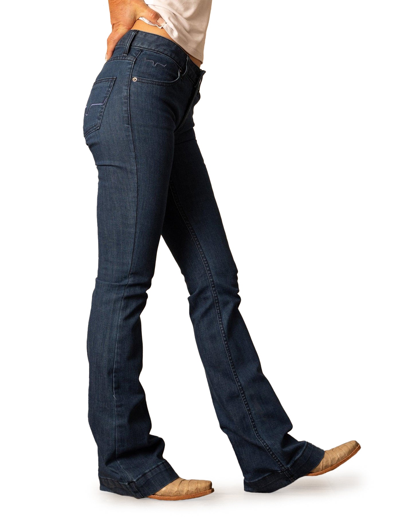 Kimes Ranch Women's Lola Mid-Rise Flare Jeans in Blue at Skip's Western Outfitters
