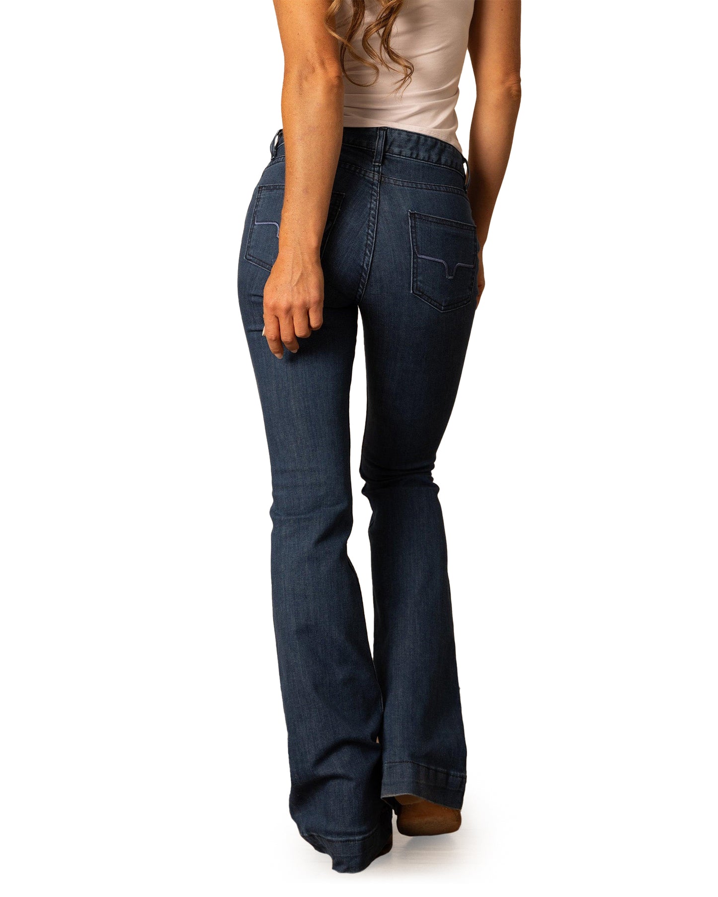 Kimes Ranch Women's Lola Mid-Rise Flare Jeans in Blue at Skip's Western Outfitters