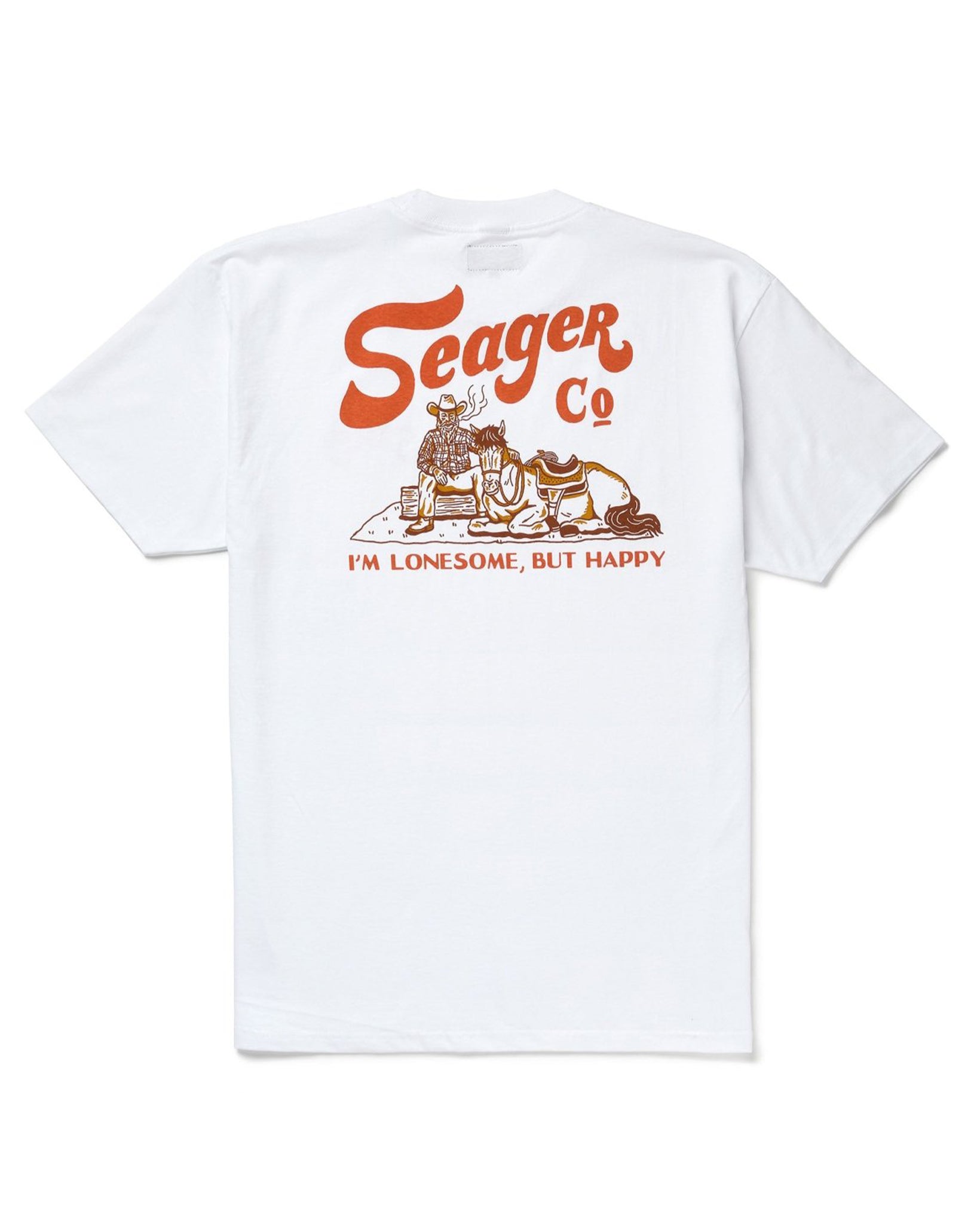 Men's Lonesome Tee by Seager from Skip’s Western Outfitters | SEA-MTSP25LONESWHT-S-WHITE