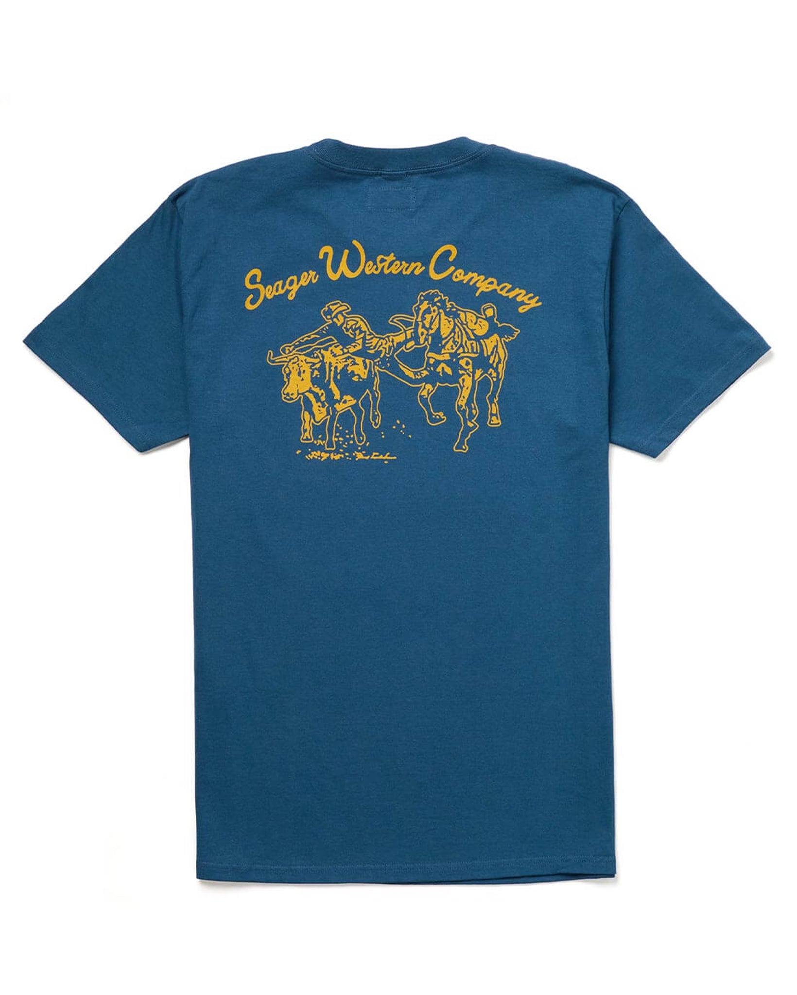 Men's Los Rios Tee by Seager from Skip’s Western Outfitters | SEA-MTSU25LOSRIBLU-M-BLUE