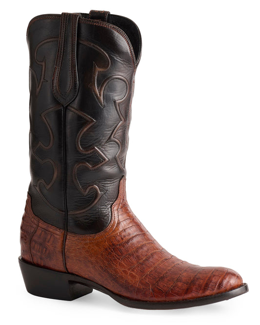 Men's Charles Caiman Crocodile Belly Boots by Lucchese from Skip’s Western Outfitters | LUC-M1635.R4-085-D