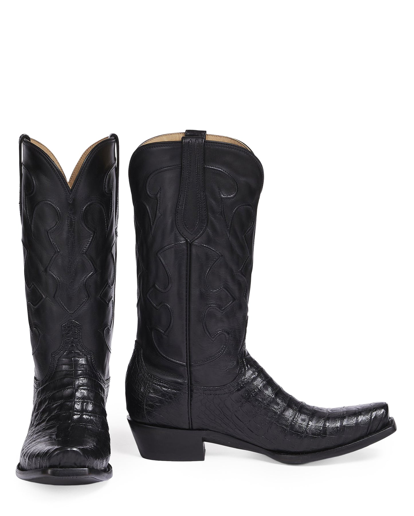 Men's Charles Caiman Crocodile Belly Boots