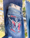 Women's Americana Longhorn Boot Cut Jeans