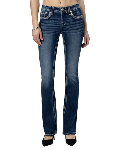 Women's Hint Of Blue Bootcut Jeans