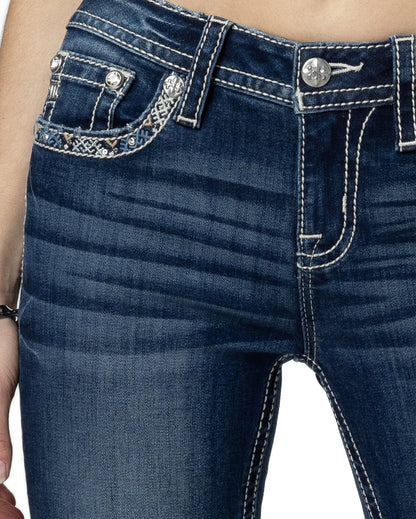 Women's Hint Of Blue Bootcut Jeans