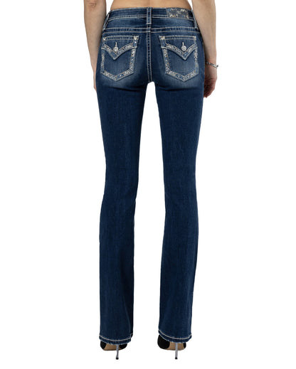 Women's Hint Of Blue Bootcut Jeans by Miss Me from Skip’s Western Outfitters | MMJ-M9252B-23-34