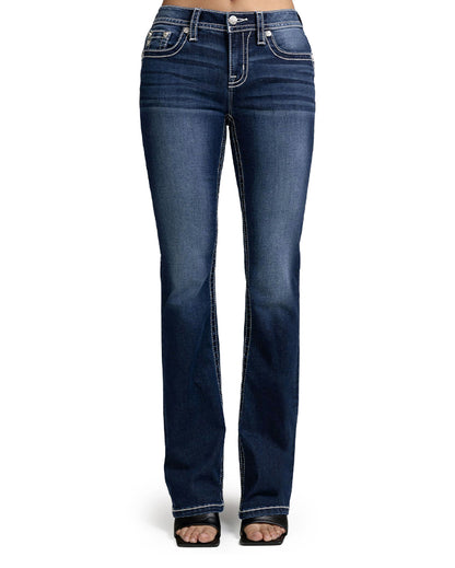 Women's Mid-Rise Bootcut Jeans - M9592Bv by Miss Me from Skip’s Western Outfitters | MMJ-M9592BV-25-32
