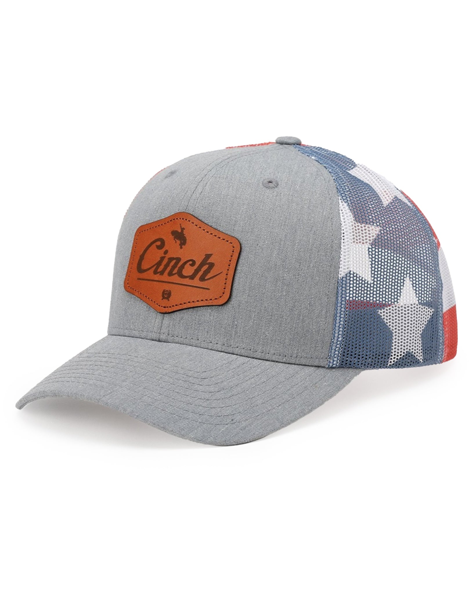 Stars & Stripes Richardson 112 Trucker Cap - Mcc0800009 by Cinch from Skip’s Western Outfitters | CIN-MCC0800009-OSFA-GREY