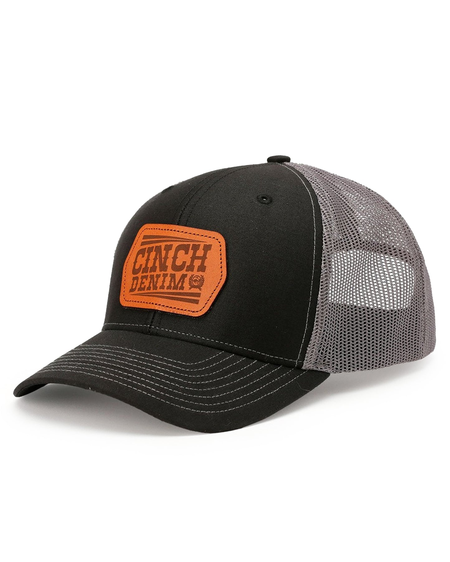 Denim Richardson 112 Trucker Cap - Mcc0800011 by Cinch from Skip’s Western Outfitters | CIN-MCC0800011-OSFA-BLACK