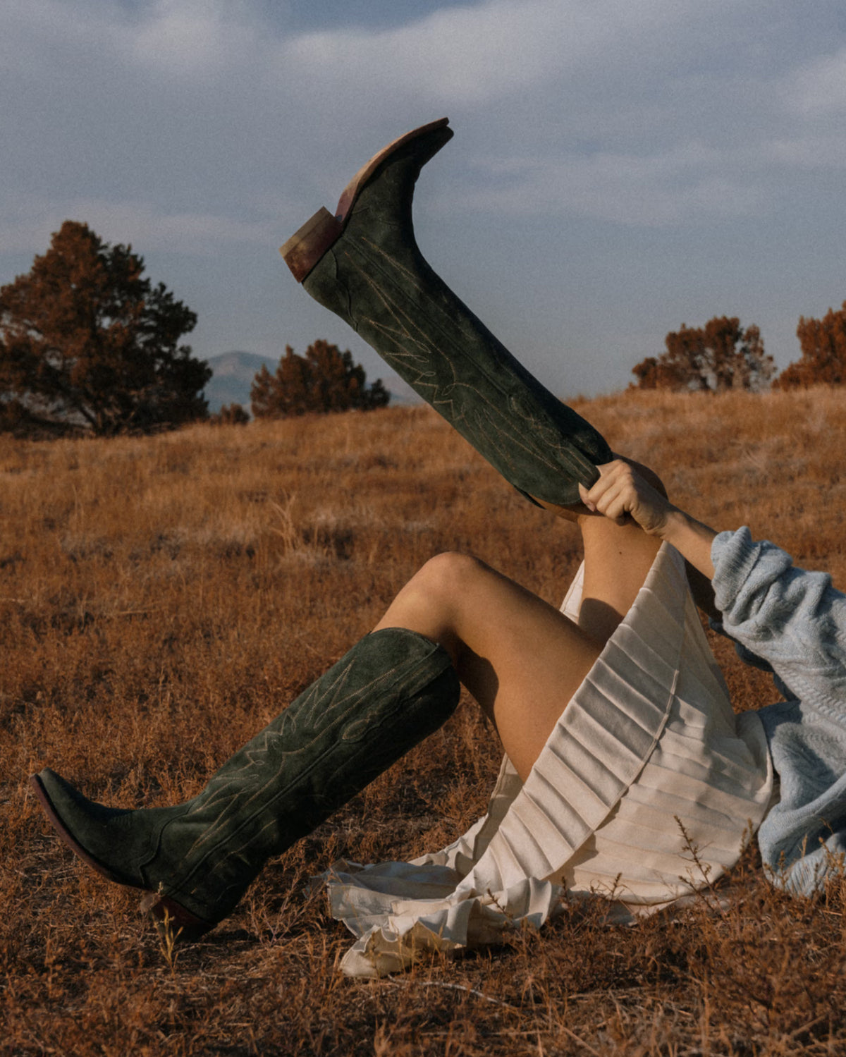 Tecovas Women's The Loretta In Hunter Green Suede Western Boots - 21115-Htg