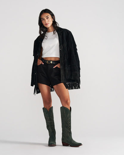 Tecovas Women's The Loretta In Hunter Green Suede Western Boots - 21115-Htg