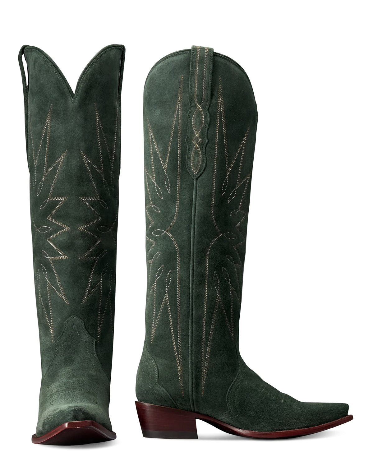 Tecovas Women's The Loretta In Hunter Green Suede Western Boots - 21115-Htg