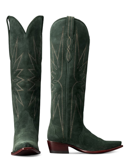 Tecovas Women's The Loretta In Hunter Green Suede Western Boots - 21115-Htg
