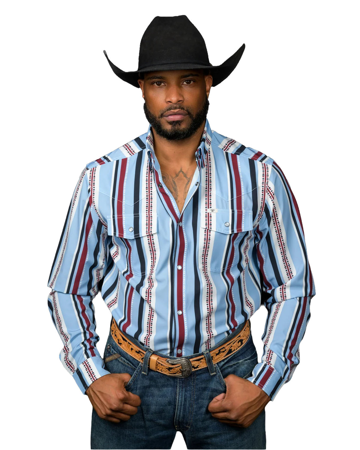 Men's The Ace Long Sleeve Pearl Snap Performance Western Shirt - Fpl1026159