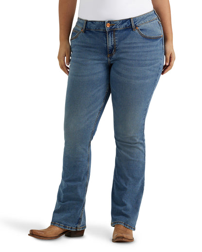 Women's Retro Mae Mid Rise Plus Size Jeans by Wrangler from Skip’s Western Outfitters | WRA-09PWZKM-20W-30