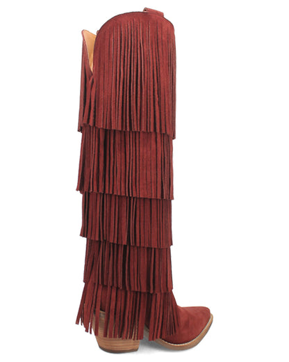 Dingo Women's Wild Child Western Boots in BURGUNDY with Snip Toe at Skip's Western Outfitters | DI276-Burgundy